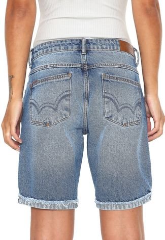 Bermuda Jeans Forum Boyfriend Estonada Azul - Compre Agora