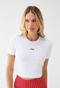 Camiseta Cropped Fila Ajustada Essential Branca - Marca Fila