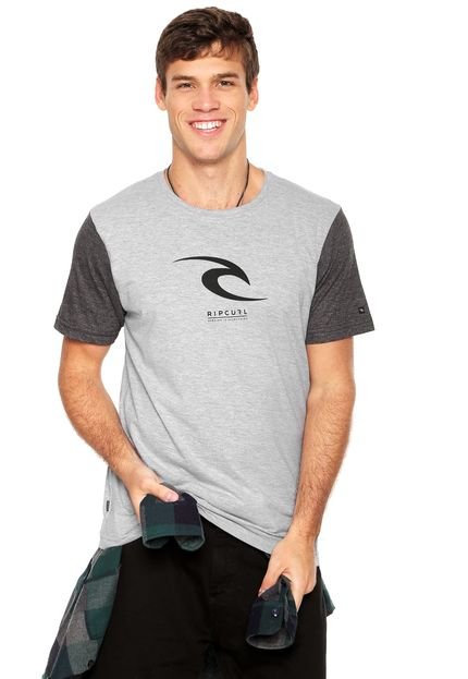 Camiseta Rip Curl New Icon Contrast Cinza - Marca Rip Curl