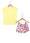 Conjunto Brandili Curto Menina Amarelo - Marca Brandili