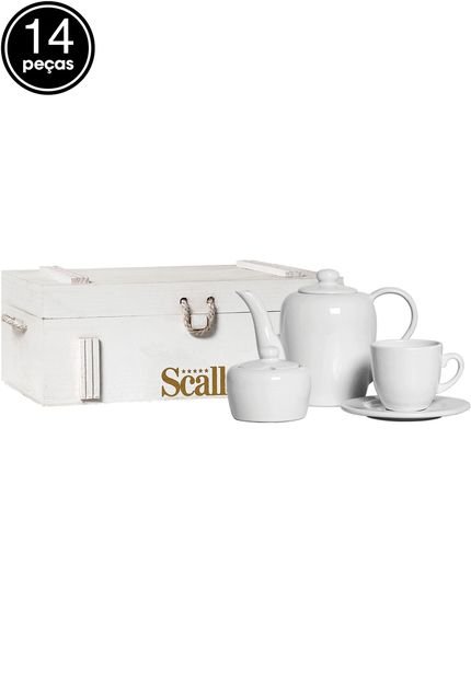 Aparelho 14Pçs de Chá Scalla Standard Branco - Marca Scalla
