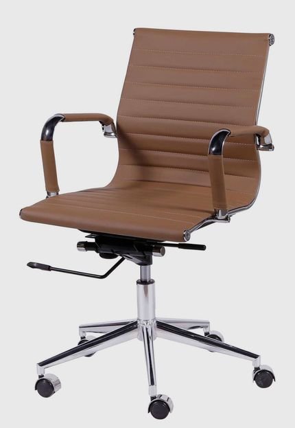 Cadeira Office Eames Esteirinha Baixa Giratória Caramelo OR Design - Marca Ór Design