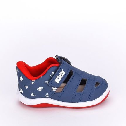 Tênis Infantil Bebê Calce Fácil Kidy Colors Sandal Azul - Marca Kidy