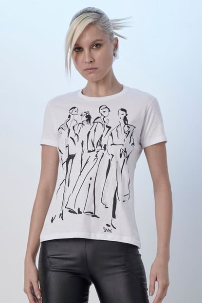 Camiseta Feminina Algodão Mulheres Pb Smk Branco - Marca SMK