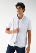 Camisa Aramis Reta Xadrez Off-White - Marca Aramis