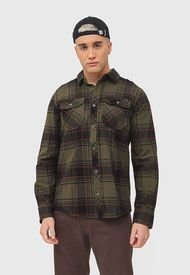 Camisa Fox Traildust 2.0 Flannel Verde - Calce Regular