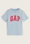 Camiseta Infantil GAP Logo Floral Azul - Marca GAP