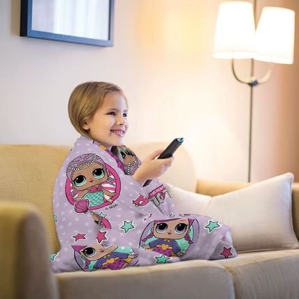 Manta Cobertor Infantil Microfibra Lepper - 125 x 150 – LOL Lilás - Marca Lepper