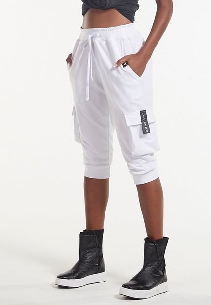 Bermuda Saruel Cargo Brohood Feminino Moletom Branco - Marca Brohood