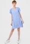 Vestido FiveBlu Curto Bordado Azul - Marca FiveBlu