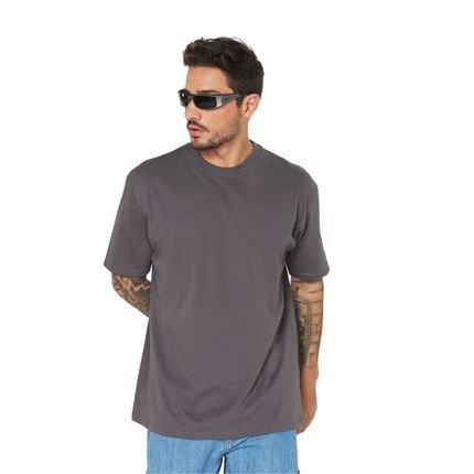 Camiseta Oversized Streetwear Algodão Cinza Mescla - Marca Brunx Ind