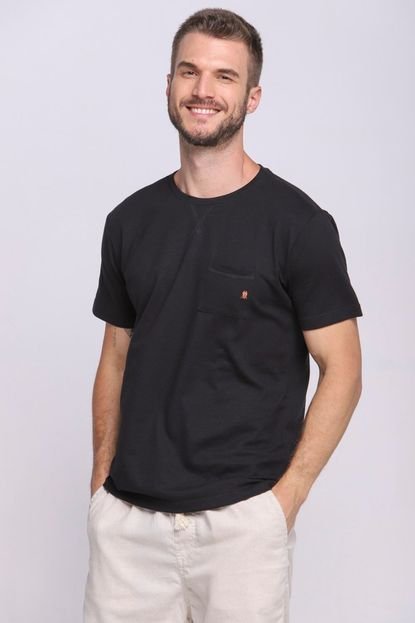 Camiseta Masculina Bolso Frontal Polo Wear Preto - Marca Polo Wear