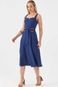 Vestido Midi PKS Linho Azul Marinho - Marca PKS