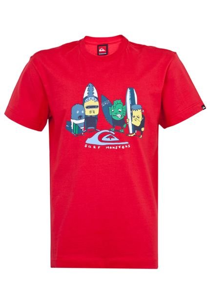 Camiseta Quiksilver Surf Monster Vermelha - Marca Quiksilver