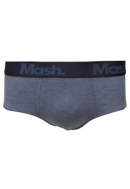Cueca MASH Slip Logo Azul - Marca MASH