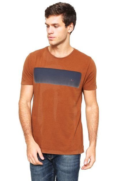 Camiseta Aramis Regular Fit Estampada Marrom - Marca Aramis