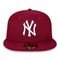 Boné New Era 59fifty New York Yankees Aba Reta Fitted Vinho - Marca New Era