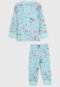 Pijama Fakini Longo Infantil Estampado Azul/Rosa - Marca Fakini