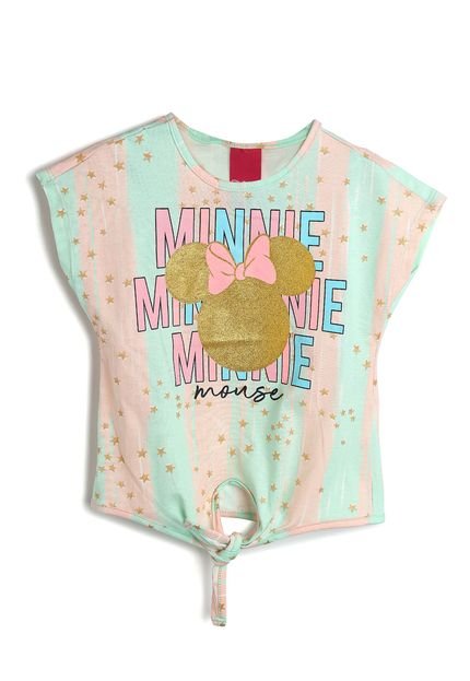 Blusa Disney Infantil Minnie Verde/Rosa - Marca Disney