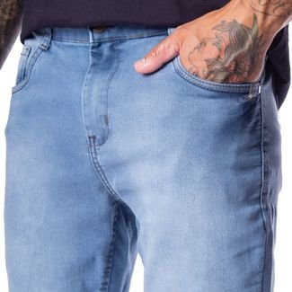 Calça Jeans Masculina Pitt Skinny Azul Claro