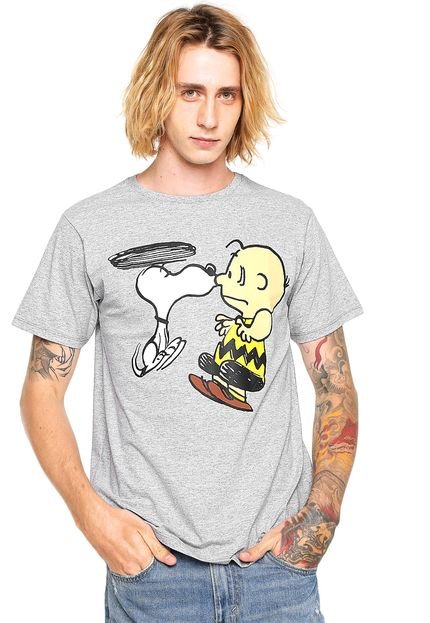 Camiseta Snoopy Kiss Cinza - Marca Snoopy