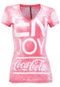 Camiseta Coca-Cola Clothing Slim Enjoy Rosa - Marca Coca-Cola Jeans