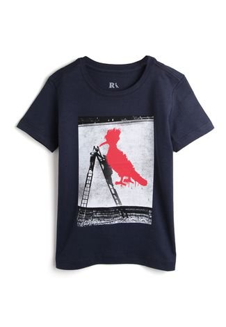 Camiseta Reserva Mini Menino Estampa Azul-Marinho