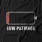 Camiseta Feminina Low Patience - Preto - Marca Studio Geek 