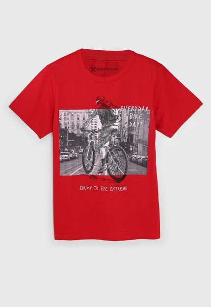 Camiseta Extreme Infantil Bike Vermelha - Marca Extreme