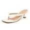 Tamanco Feminino Dedo Salto Kitten Heels 5410 Croco Off  Off White - Marca Flor da Pele