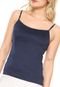 Blusa D.DRESS Peplum Fio Metalizado Azul-Marinho - Marca D.DRESS