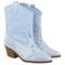Bota Feminina Western Salto Baixo Com Spikes 23040 Tecido Jeans Claro - Marca Sete Sales