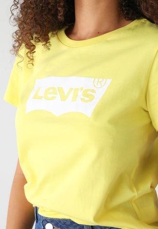 Camiseta Levis Reta Logo Amarela