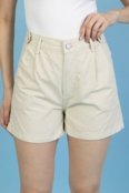 Shorts Sarja com Detalhe Bege 38 Gazzy - Marca Gazzy