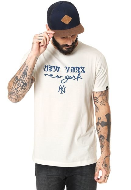 Camiseta New Era New York Yankees Off-white - Marca New Era