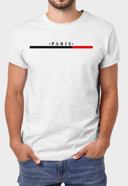 Camiseta Masculina Branca Paris Algodão Premium Benellys - Marca Benellys
