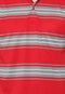 Camisa Polo Kanui Clothing & Co. Listrada Vermelha/Cinza - Marca Kanui Clothing & Co.