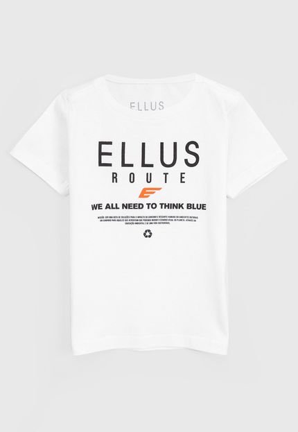 Camiseta Ellus Kids Infantil Lettering Branca - Marca Ellus Kids