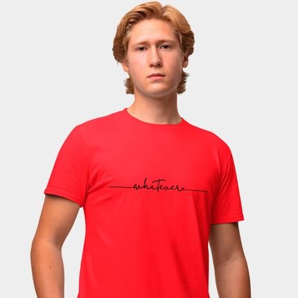 Camisa Camiseta Genuine Grit Masculina Estampada Algodão 30.1 Whatever - G - Vermelho - Marca Genuine