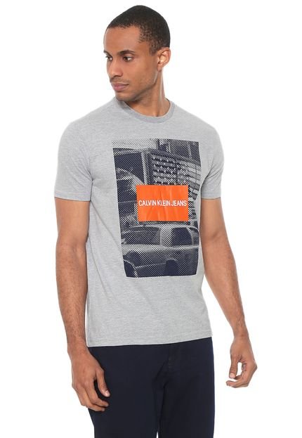 Camiseta Calvin Klein Jeans Estampada Cinza - Marca Calvin Klein Jeans