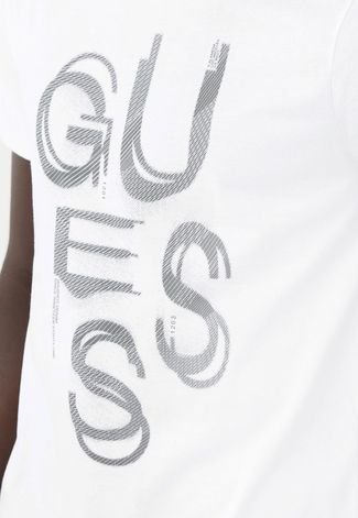 Camiseta Guess Lettering Branca