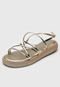 Rasteira Dafiti Shoes Tiras Dourada - Marca DAFITI SHOES