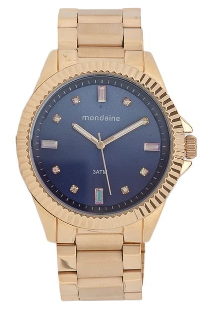 Relógio Mondaine 76474LPMVDE5 Dourado/Azul - Marca Mondaine