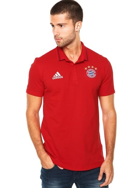 Camisa Polo adidas Hino Bayern Vermelha - Marca adidas Performance