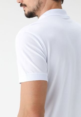 Camisa Polo Colcci Reta Logo Branca