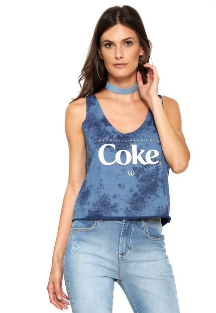 Regata Coca-Cola Jeans Hapiness Azul - Marca Coca-Cola Jeans