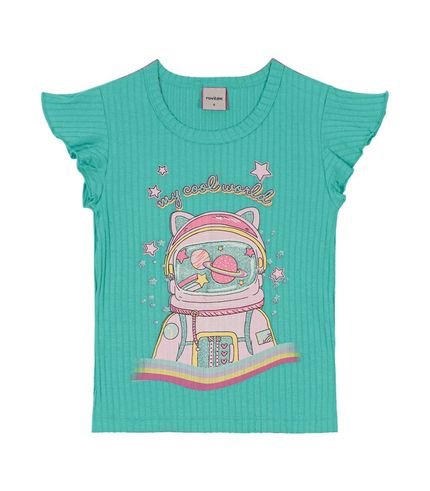 Blusa Infantil Feminina Astronauta Rovitex Kids Verde - Marca Rovitex Kids