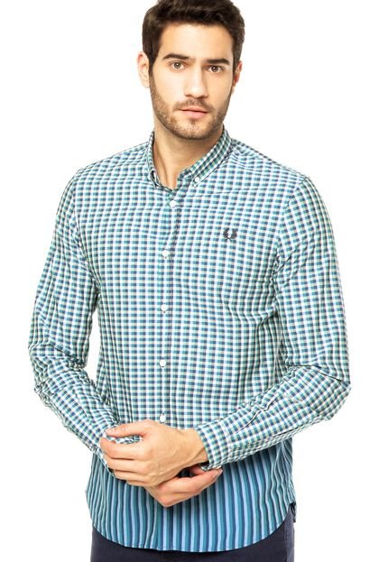 Camisa Fred Perry Bright Gingham Multi Verde - Marca Fred Perry