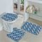 Kit 3 Tapetes Decorativos para Banheiro Wevans Abstrato Azul - Marca Wevans