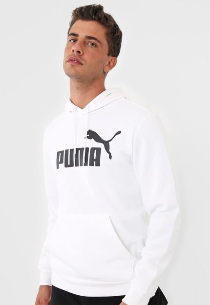 Moletom Flanelado Fechado Puma Logo Branco - Marca Puma